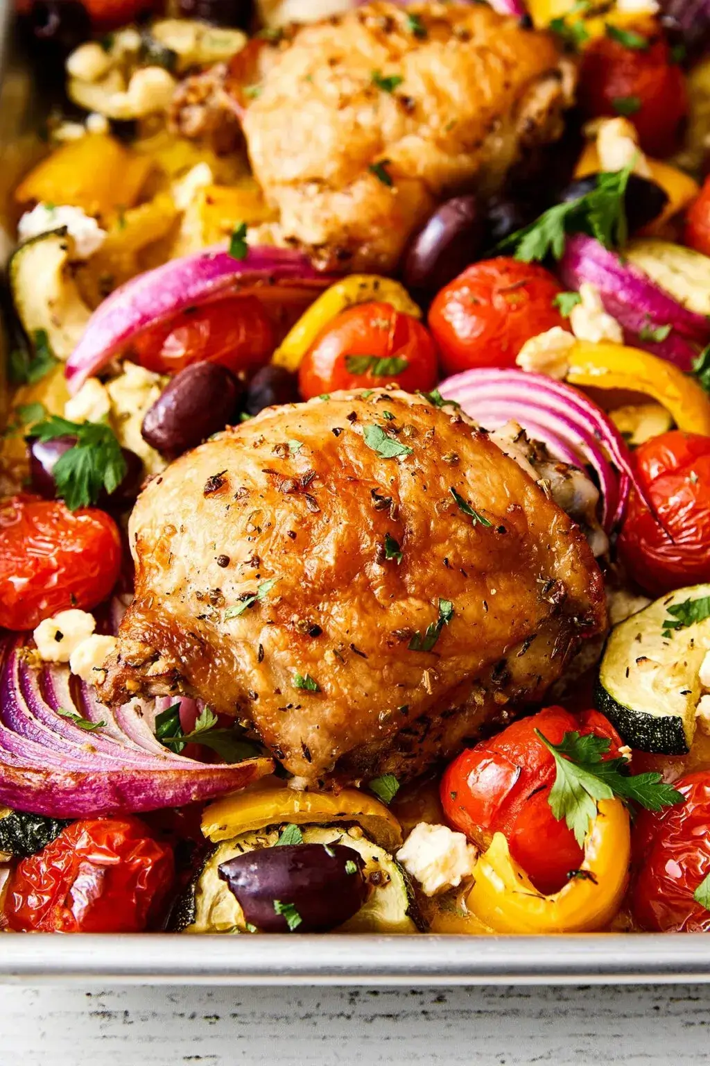 Greek Sheet Pan Chicken Dinner