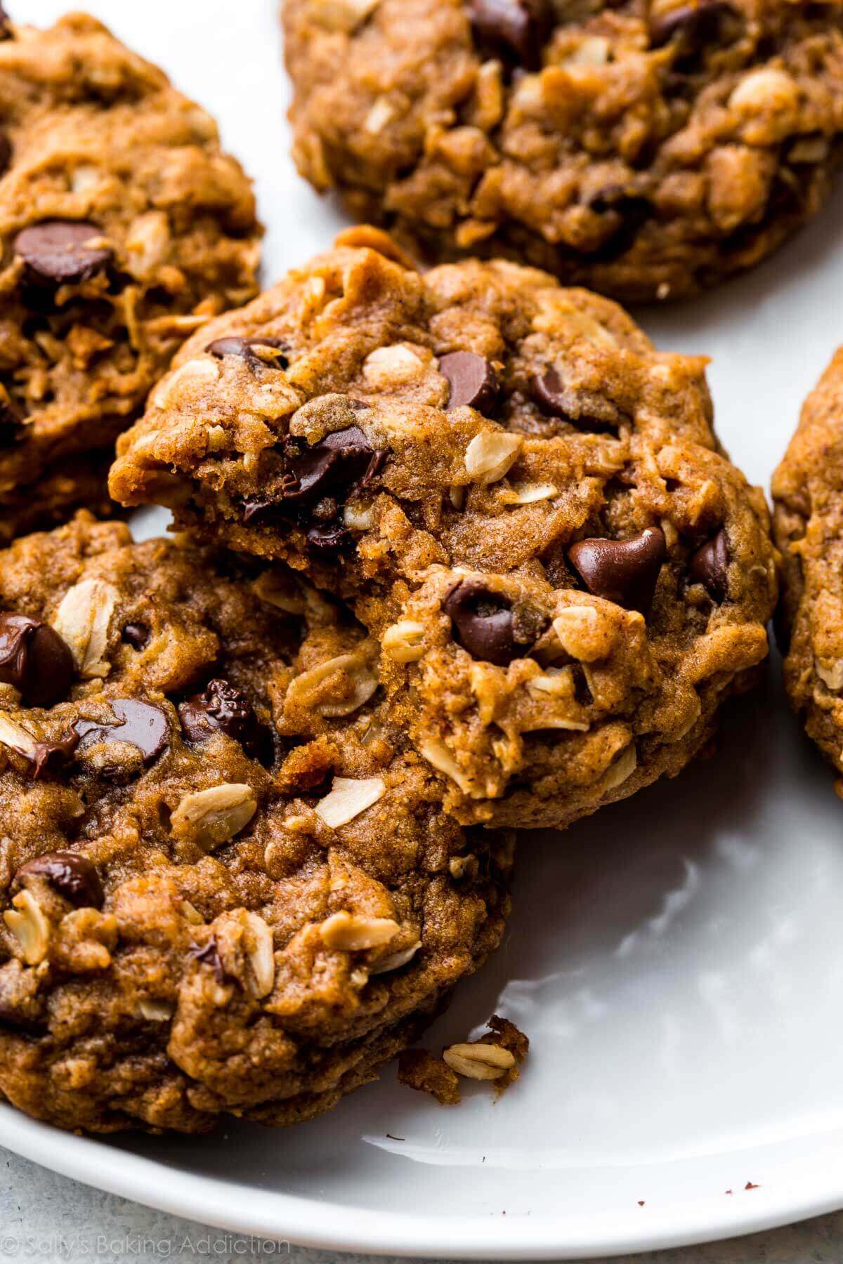 Pumpkin Oatmeal Chocolate Chip Cookies