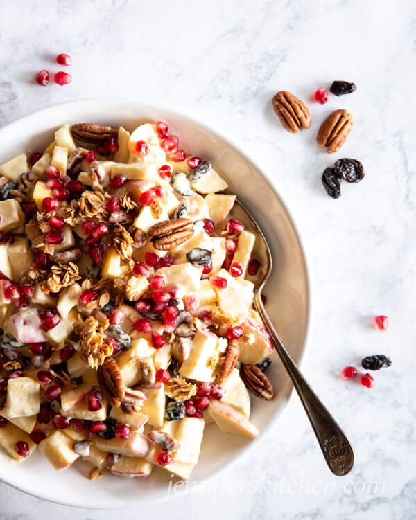 Apple Breakfast Salad With Orange Almond Sauce