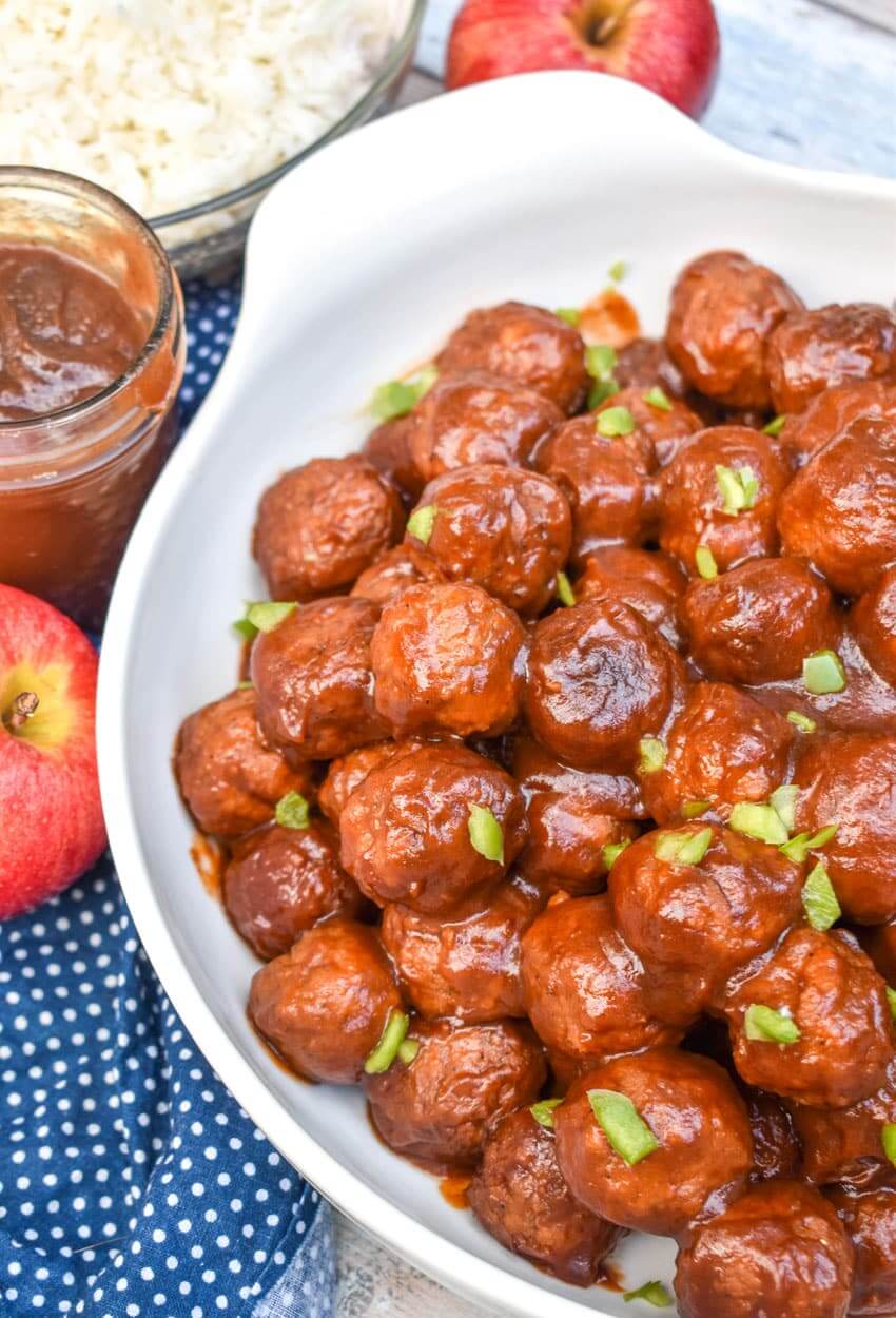 Apple Butter Meatballs