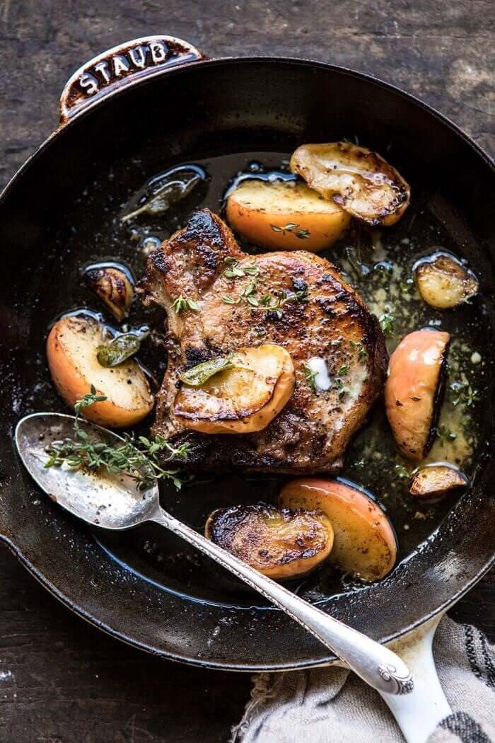 Apple Butter and Sage Pork Chops