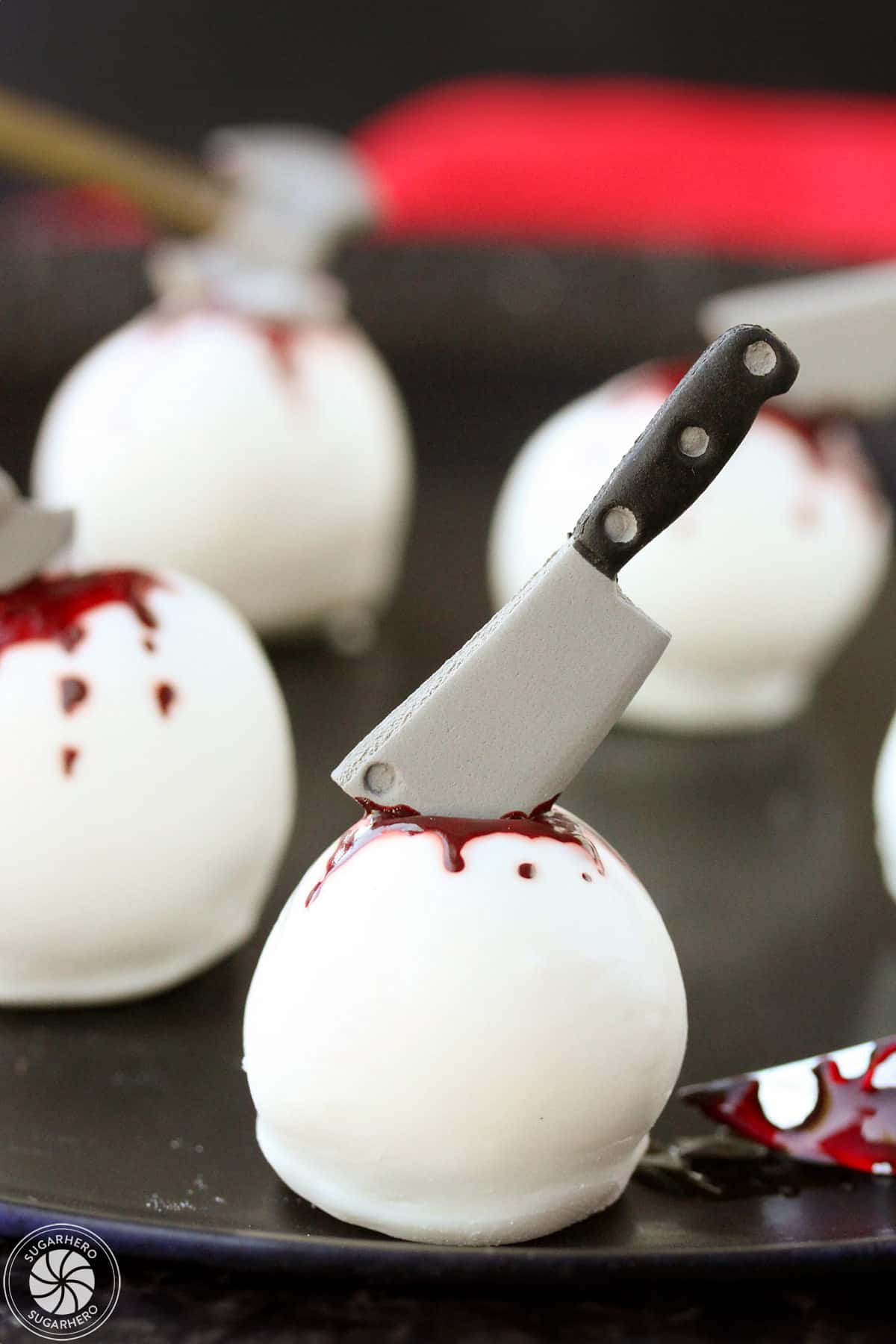 Bloody Halloween Cake Balls