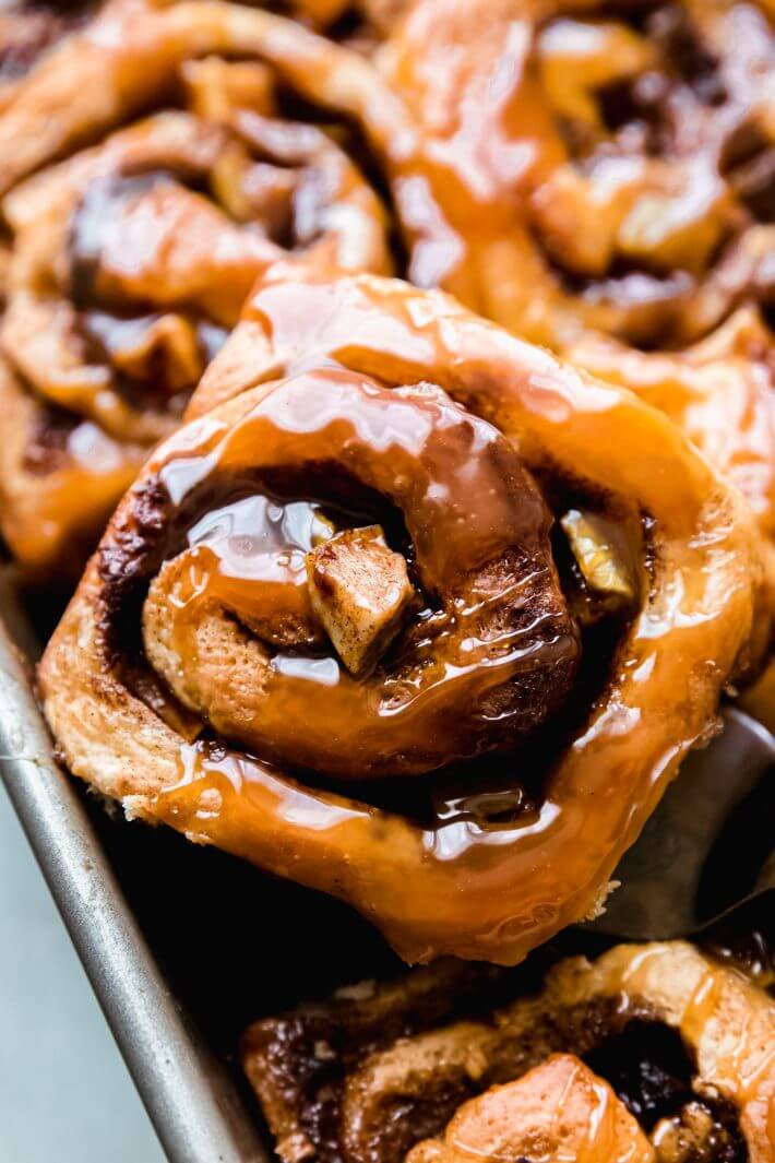 Caramel Apple Cinnamon Rolls