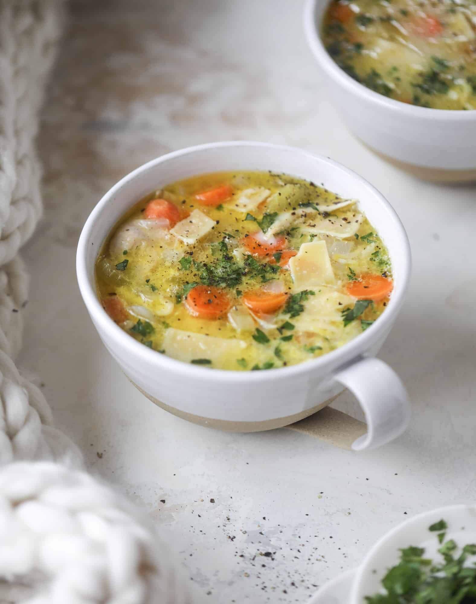 Chicken Noodle Egg Drop Soup