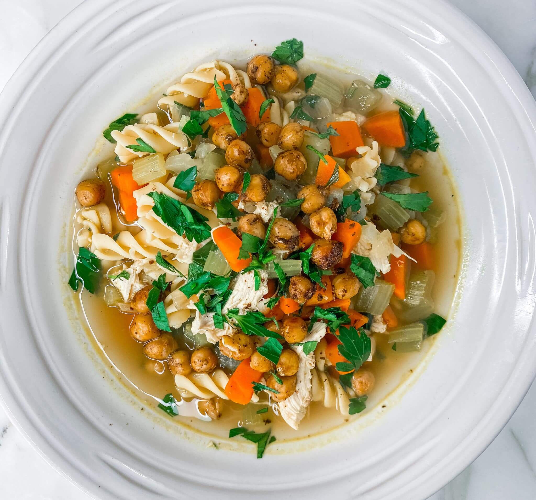 Chickpea Chicken Noodle Soup
