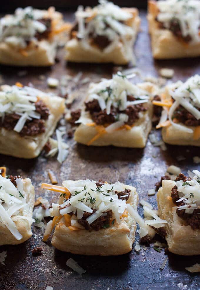 Chorizo Tarts with Apple and Thyme