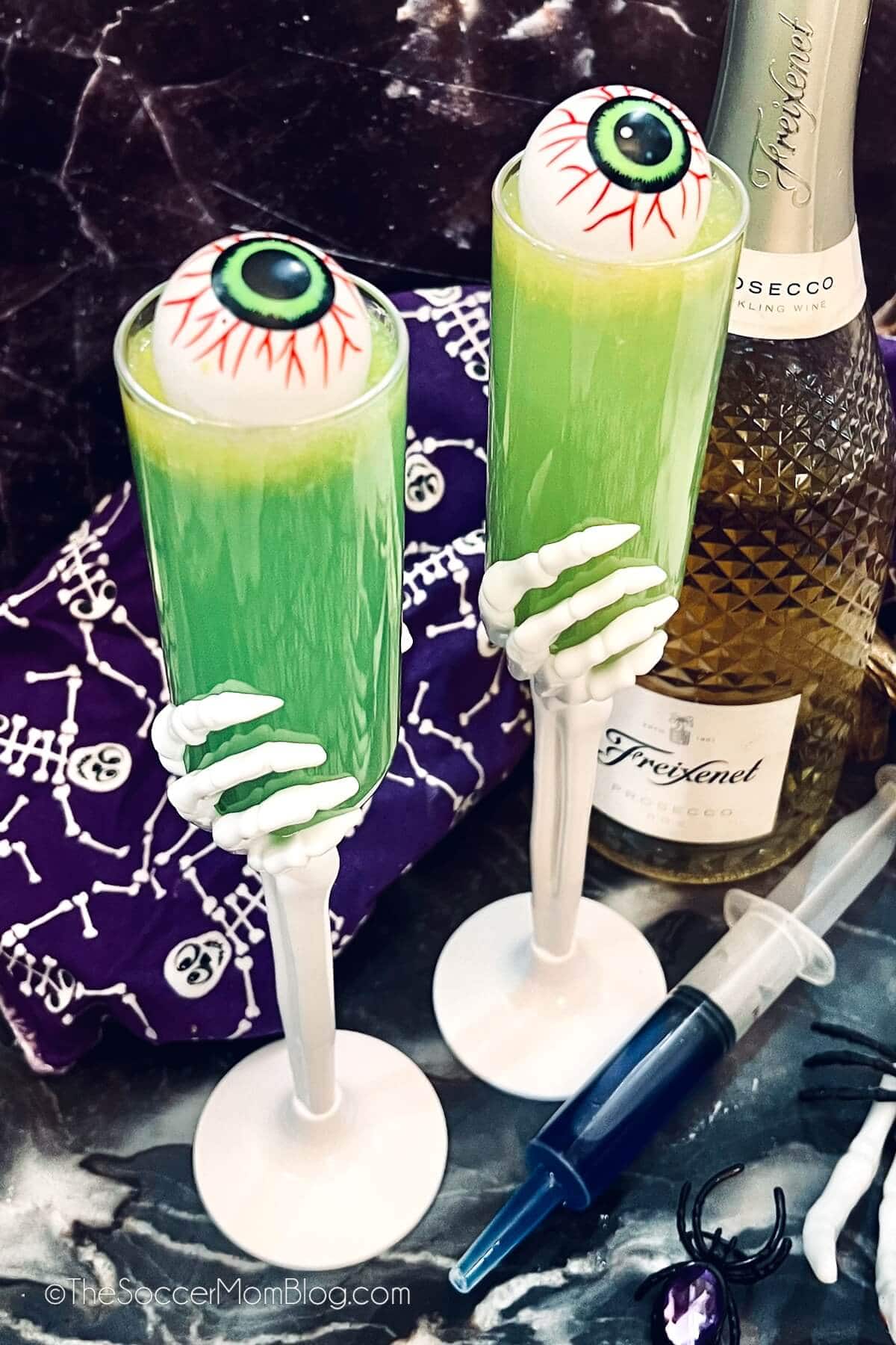 Color-Changing Halloween Mimosas