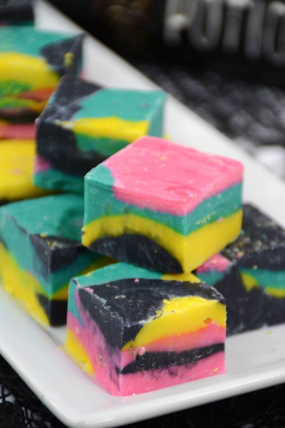 Colorful Halloween Fudge