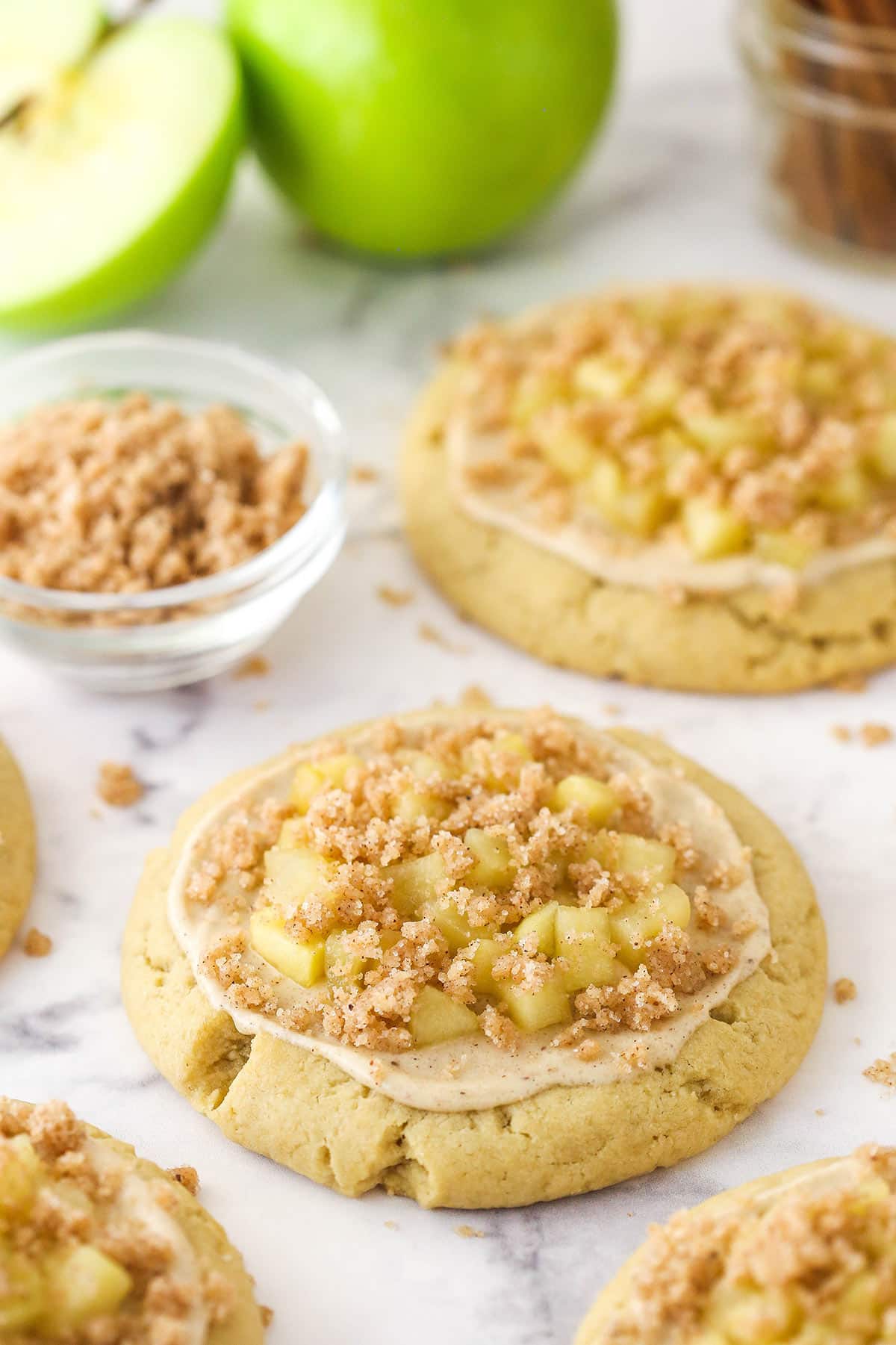 Copycat Crumbl Apple Crumb Cake Cookies