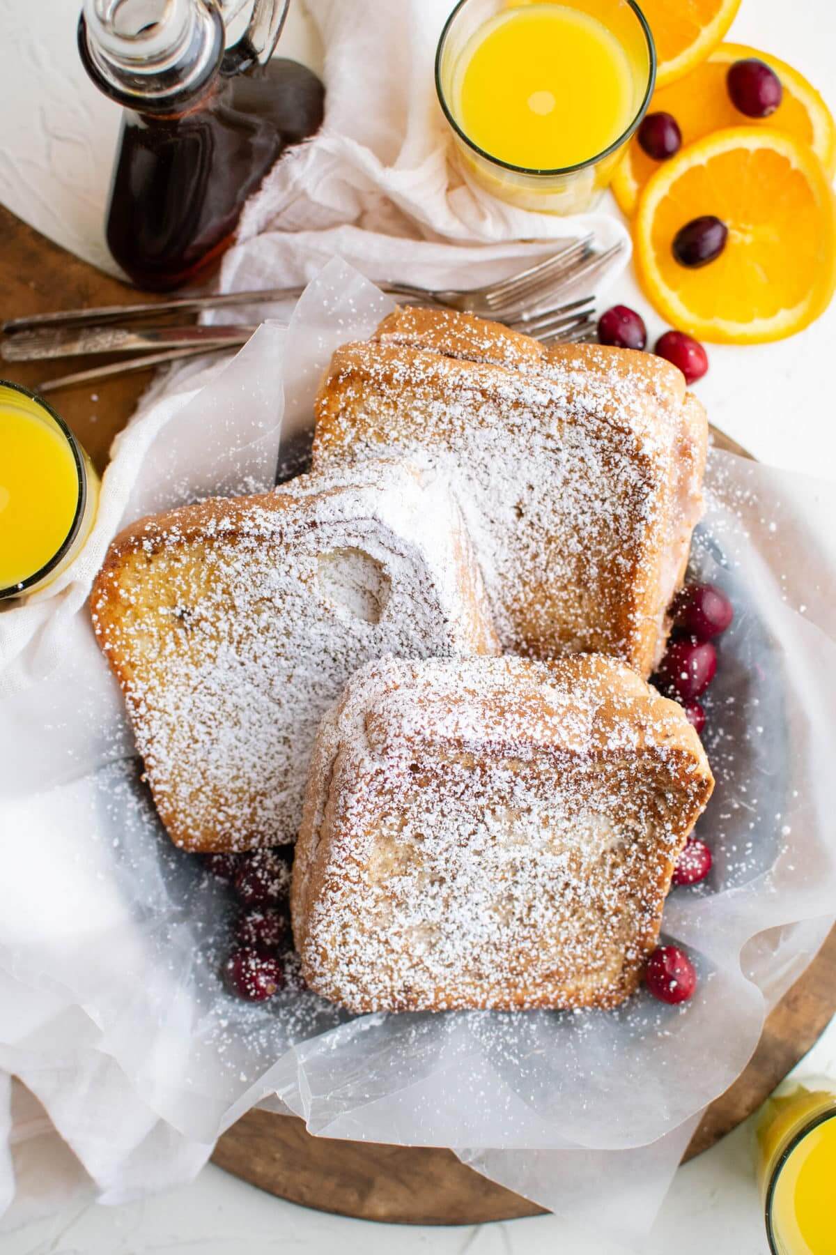 Cranberry Cream Cheese Stuffed French Toast