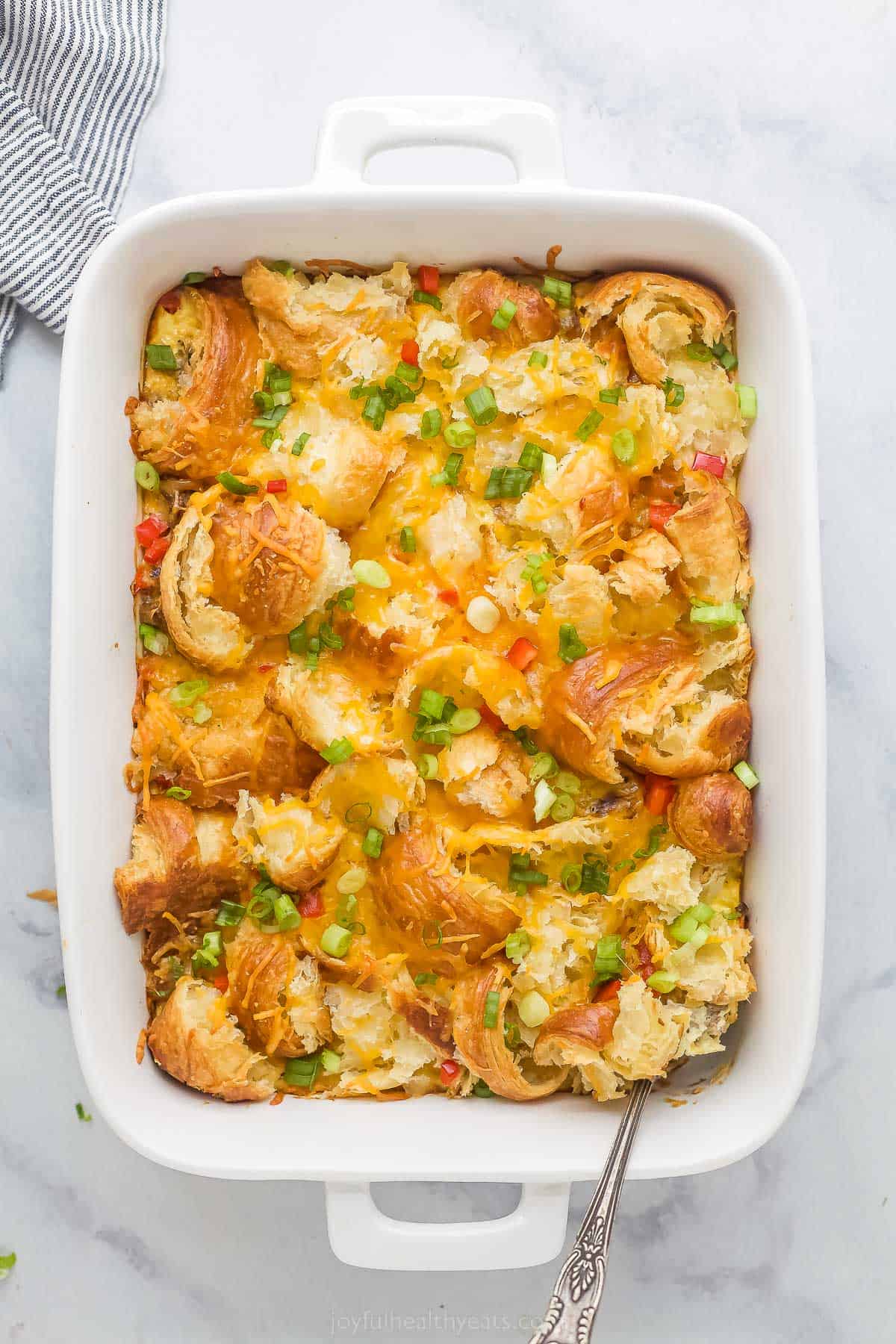 Croissant Breakfast Casserole with Sausage
