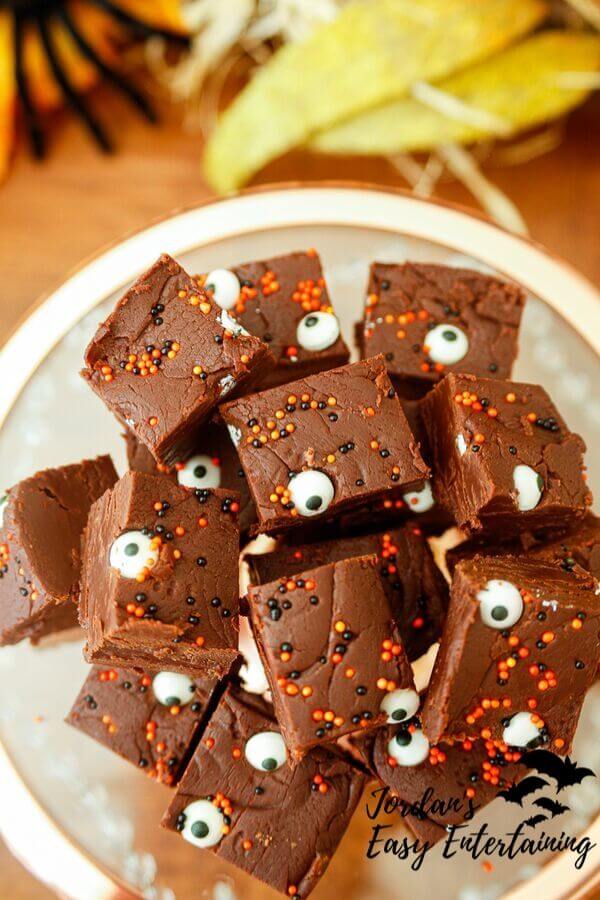 Easy Dark Chocolate Fudge Halloween