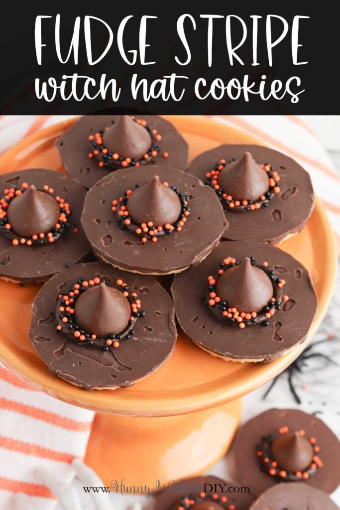 Easy Fudge Stripe Witch Hats For Halloween