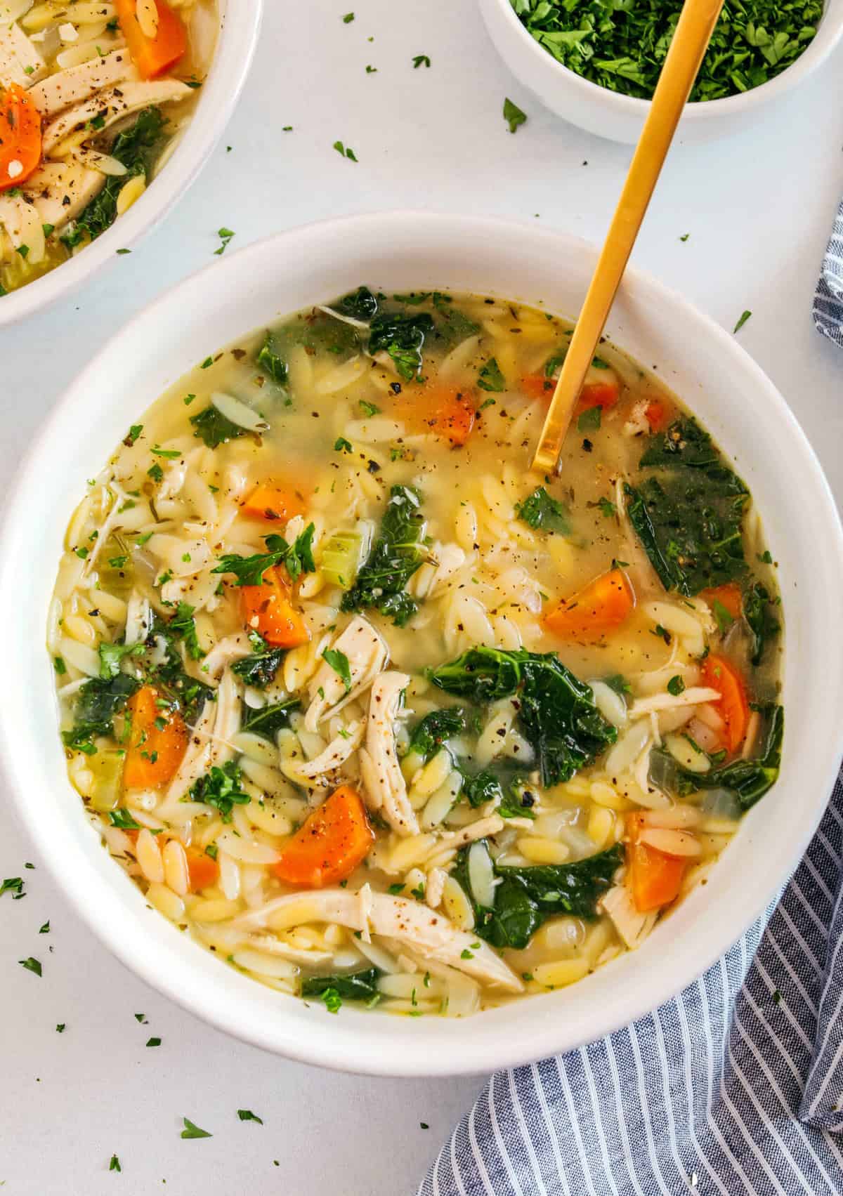 Easy Lemon Chicken Orzo Soup