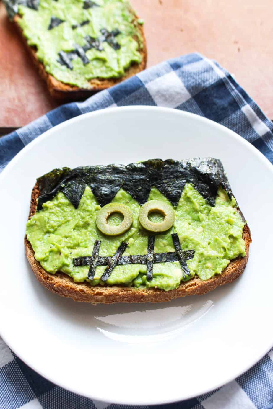 Frankenstein Avocado Toast