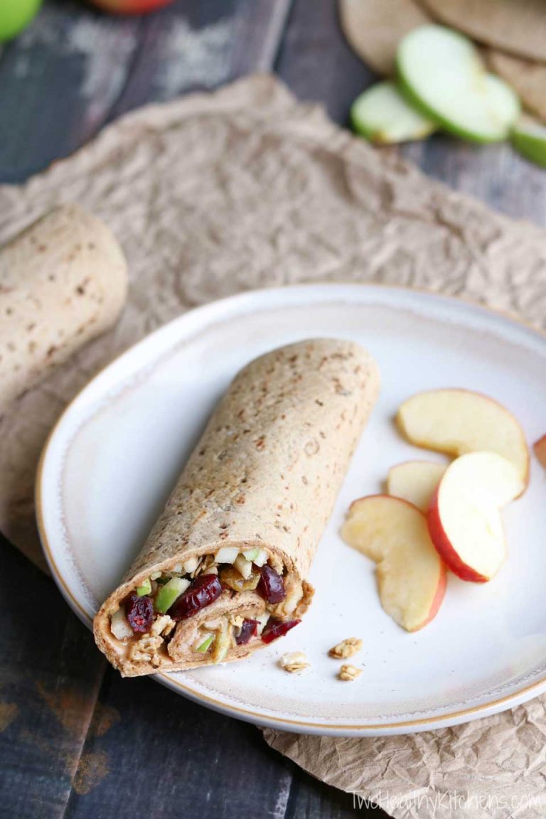 Granola Crunch Apple-Peanut Butter Sandwich Wraps