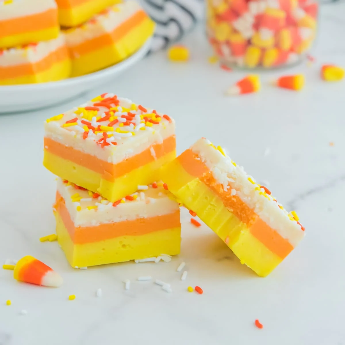 Halloween Candy Corn Fudge