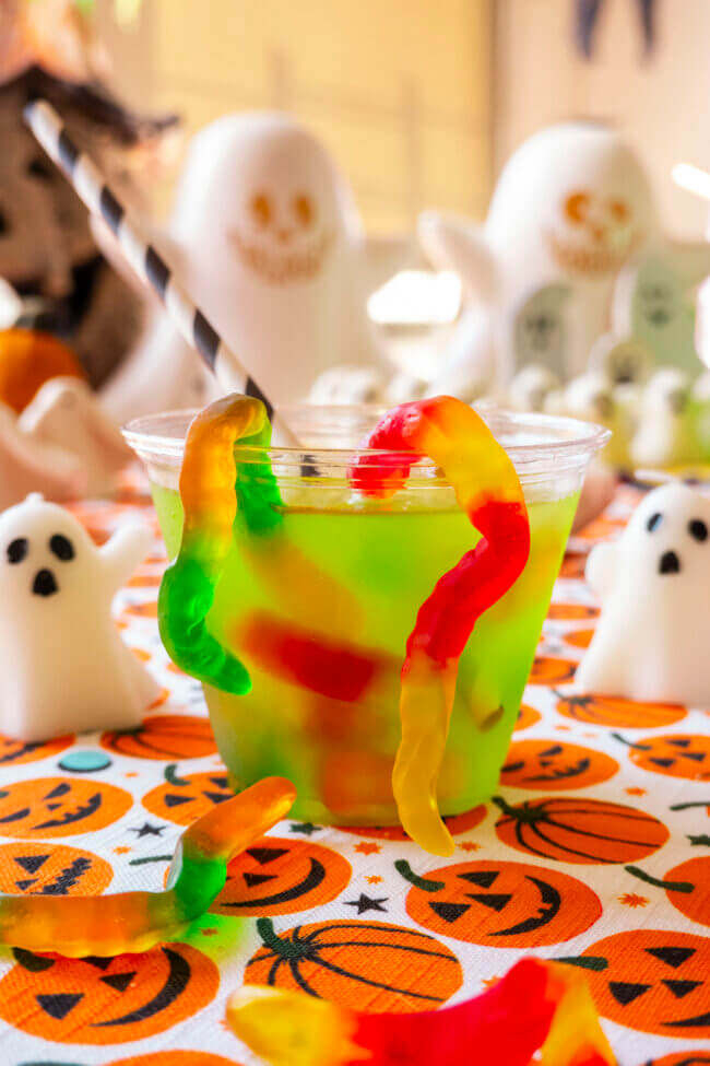 Halloween Gummy Worm Punch