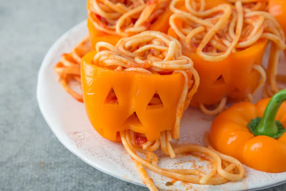 Halloween Jack-O-Lantern Pasta Dinner Recipe