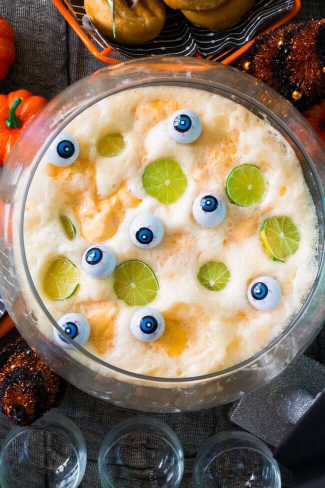 Halloween Punch (With Orange Sherbet and 7UP)