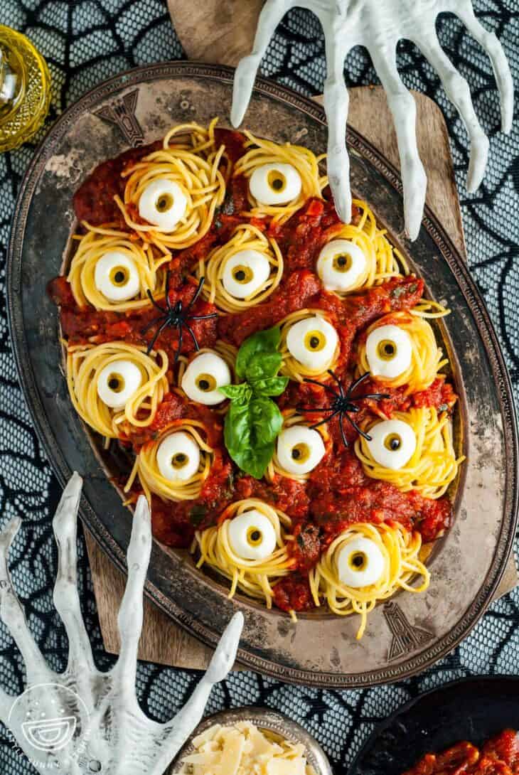 Halloween Spaghetti (Vegetarian)