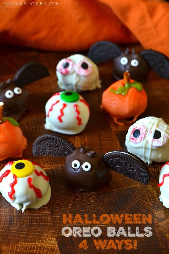 Halloween Spooky Oreo Balls (4 Ways!)
