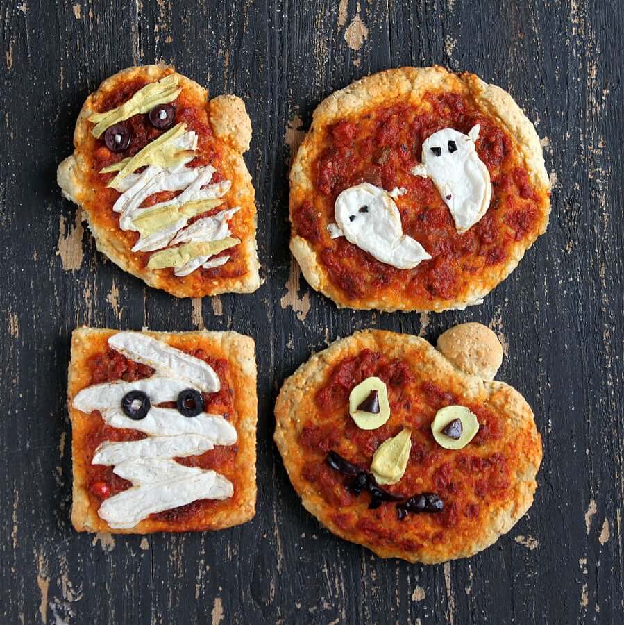 Halloween Vegan Pizzas
