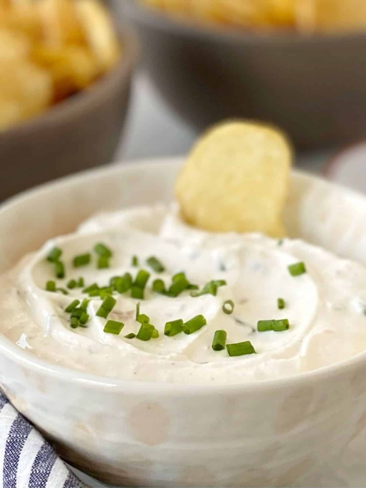 Roasted Garlic Dip with Chives