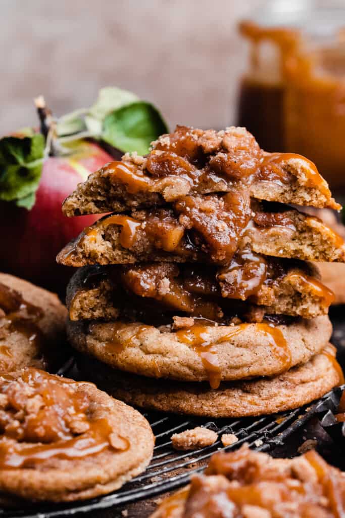 Salted Caramel Apple Pie Cookies