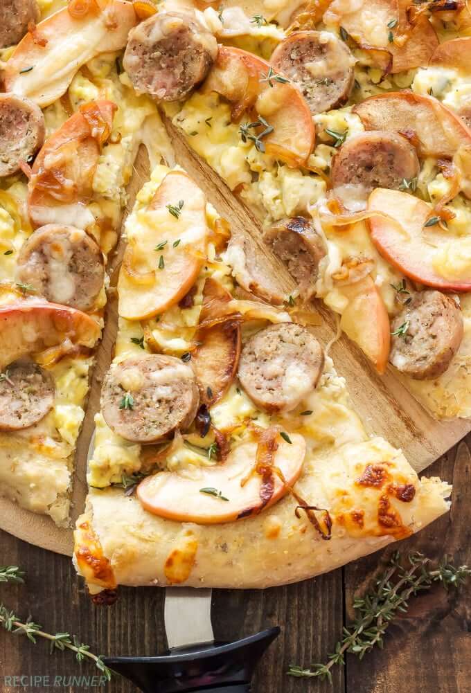 Sausage Apple Breakfast Pizza