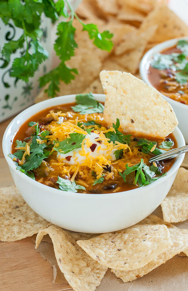 Shortcut Ground Beef Taco Soup