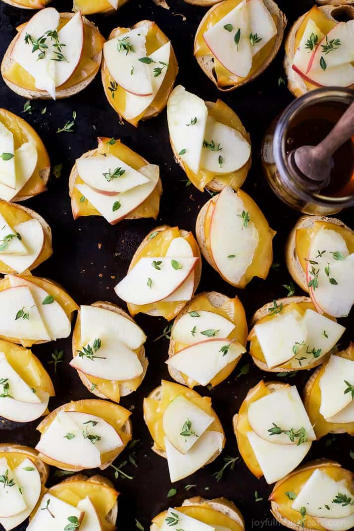 Smoked Gouda & Apple Crostini with Honey Drizzle