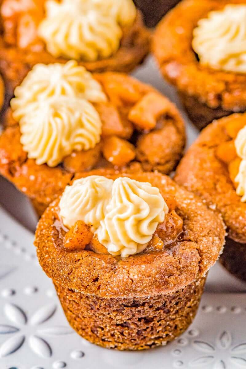 Spiced Caramel Apple Cookie Cups