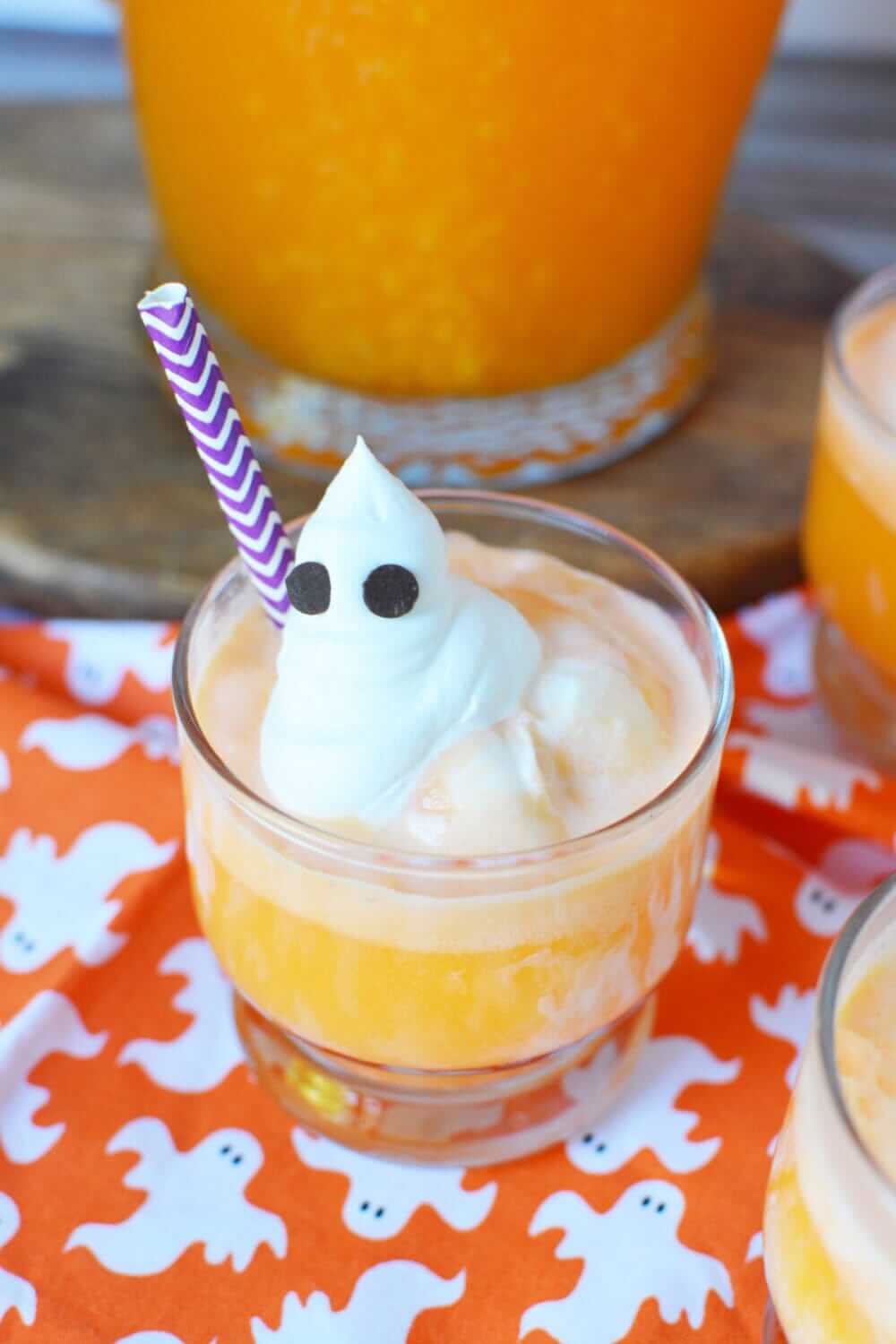 Spooky Ghost Punch | Orange Creamsicle Halloween Punch