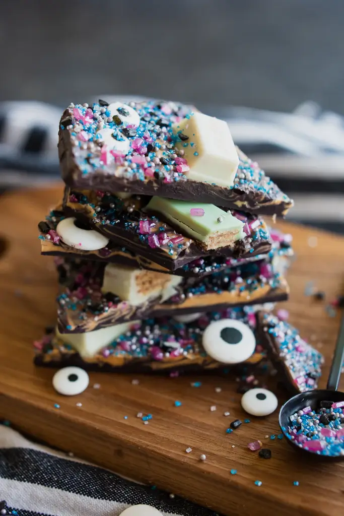 Spooky Peanut Butter & Chocolate Halloween Bark