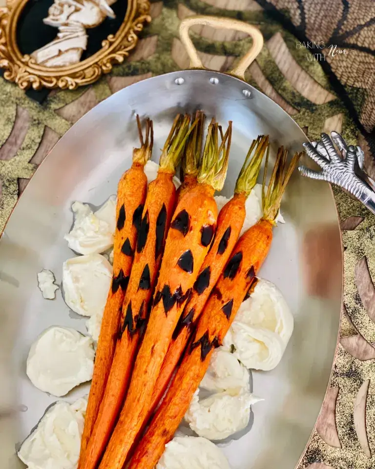 Spooky Roasted Carrots With Balsamic Glaze