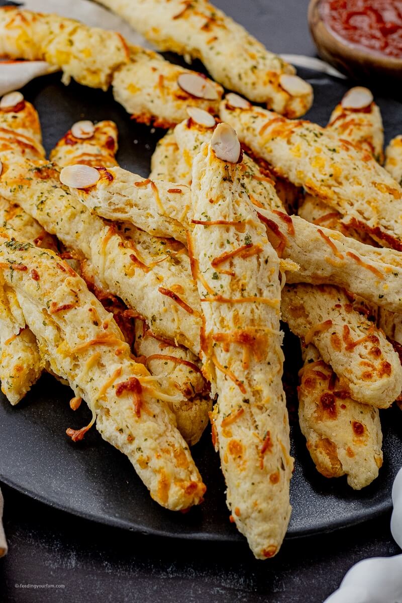 Witch Finger Cheese Breadsticks