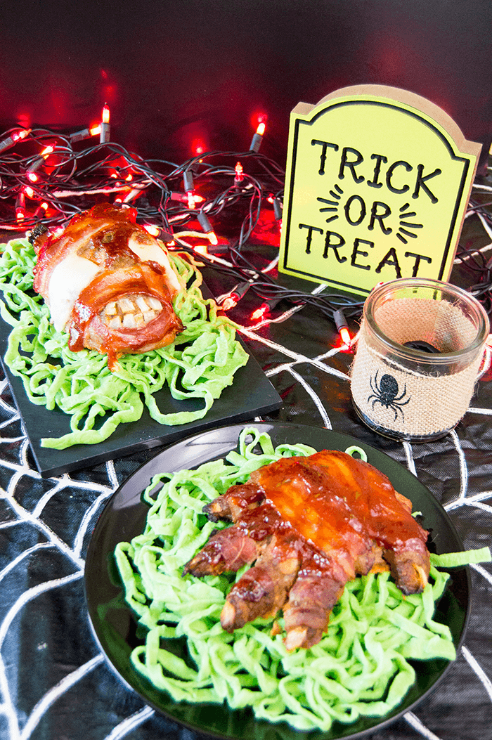 Zombie Meatloaf & Intestine Noodles