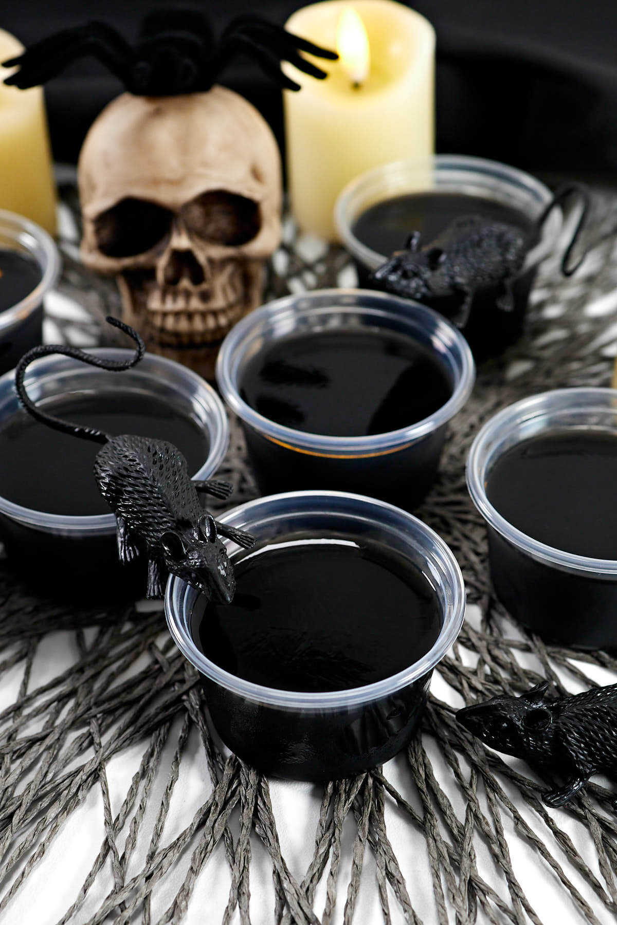 Black Jello Shots For Halloween