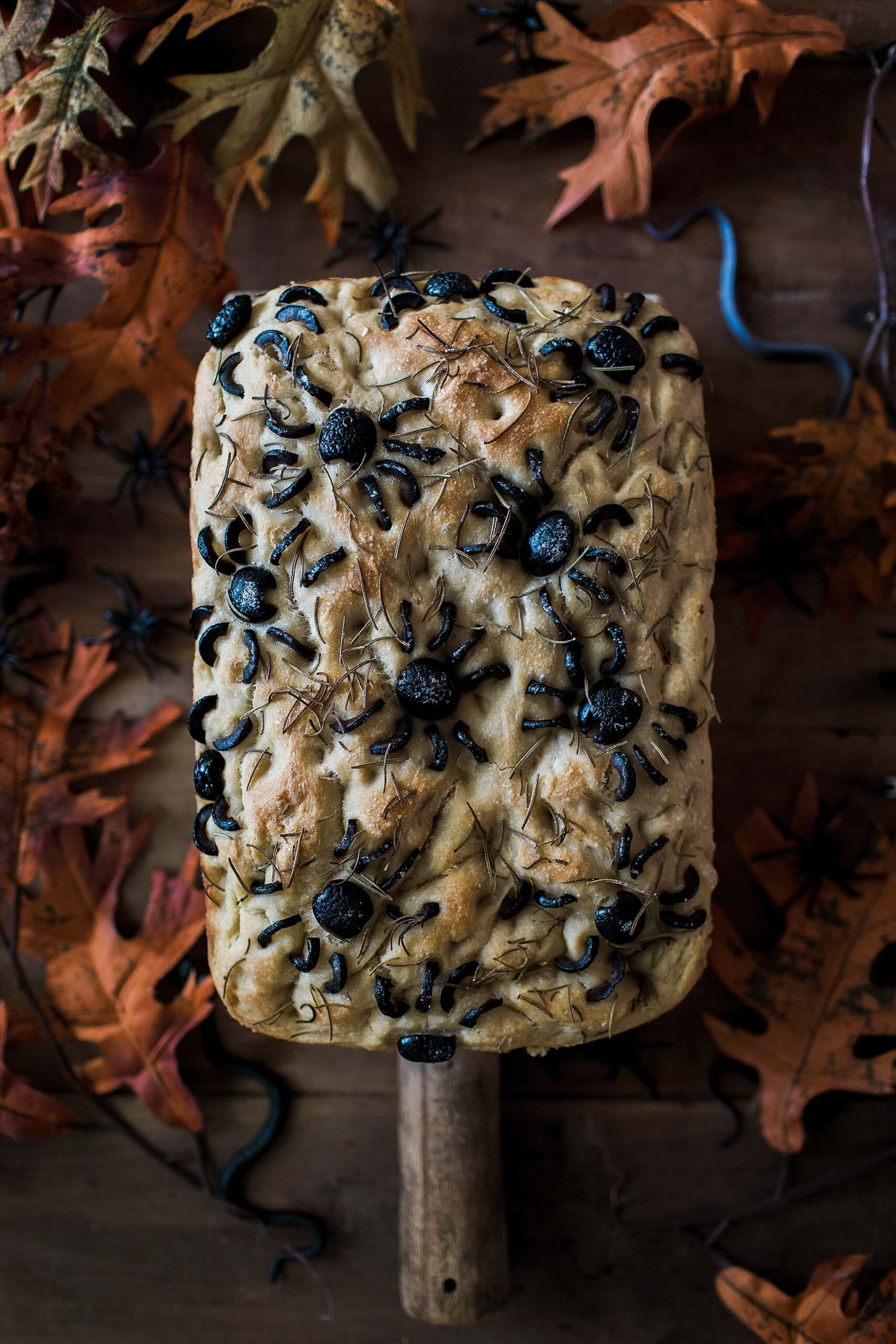 Black Olive Spider Focaccia