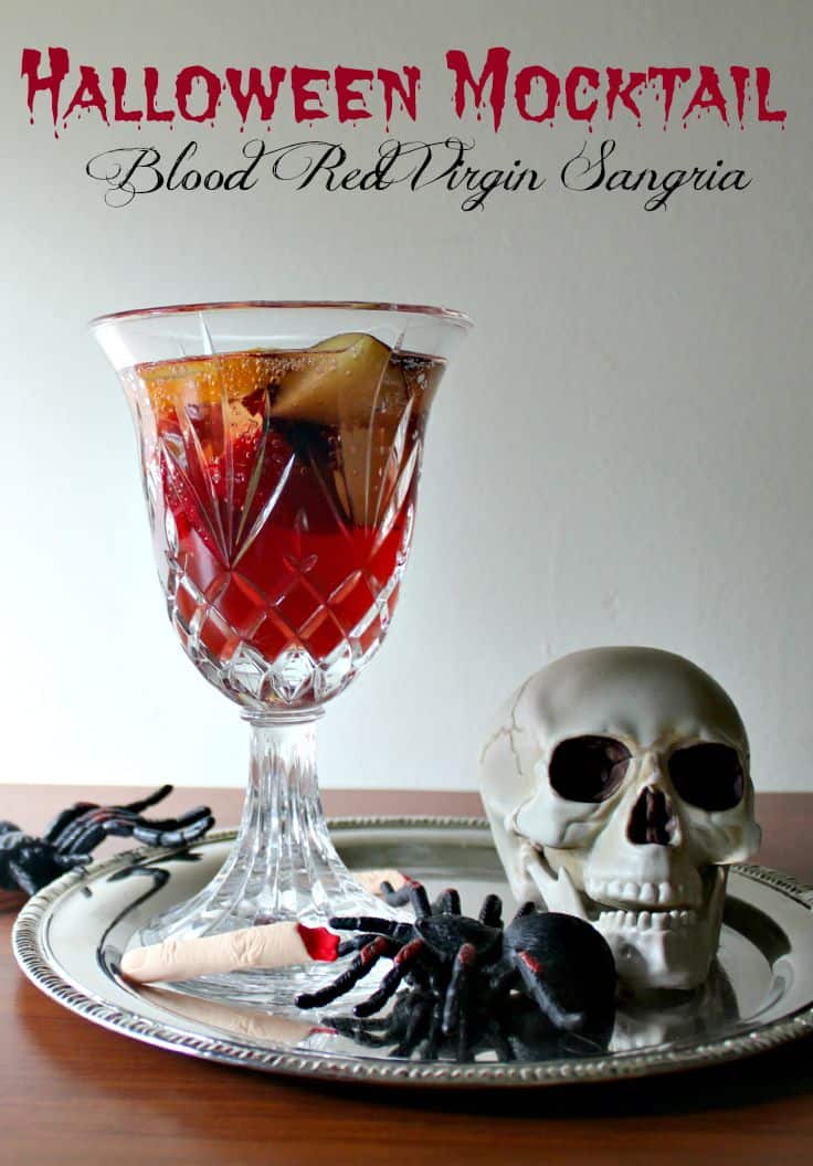 Blood Red Mocktail For Halloween