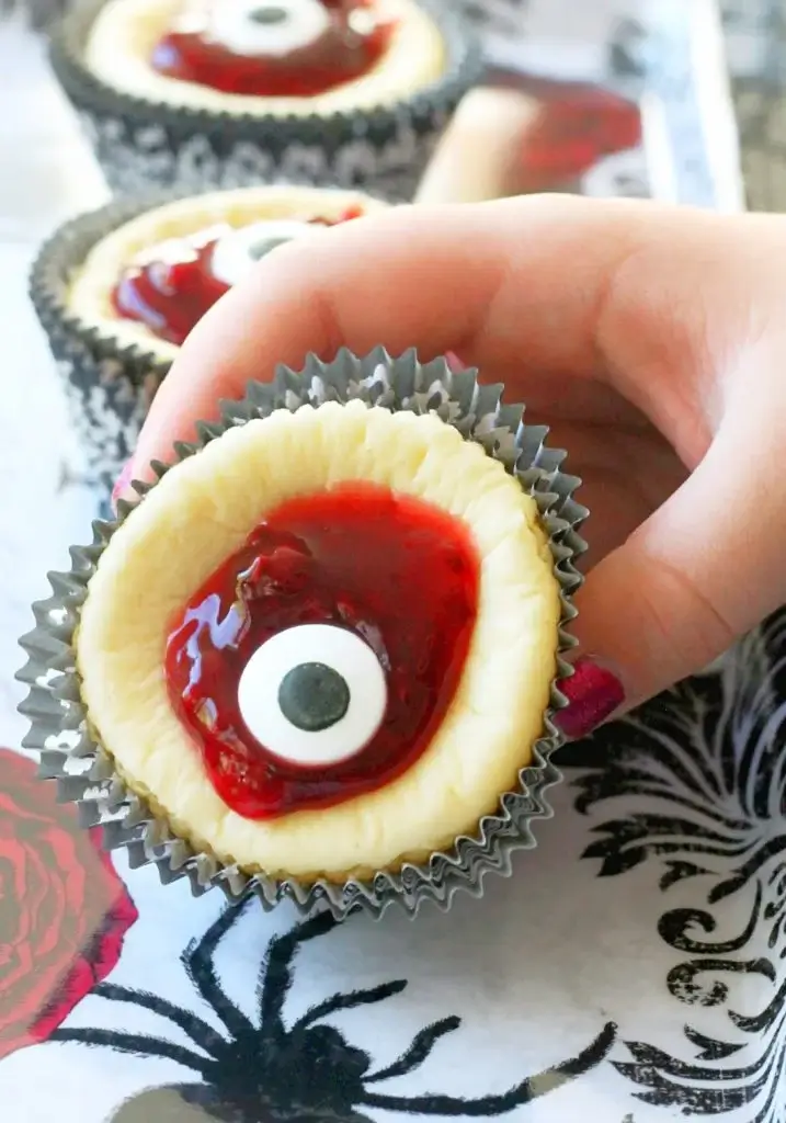 Bloody Eyeball Cheesecakes