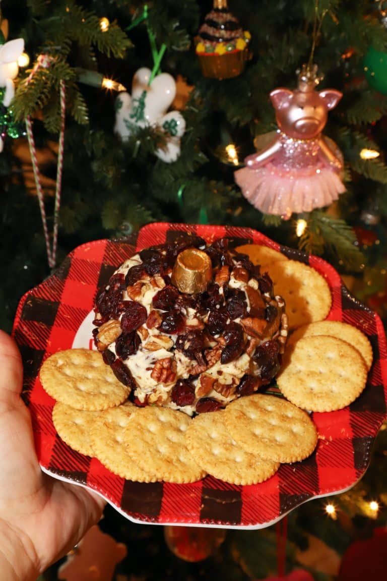 Christmas Ornament Brie Cheeseball