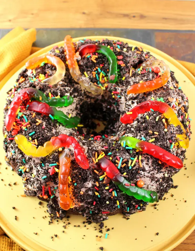 Dirt And Worms Bundt Cake