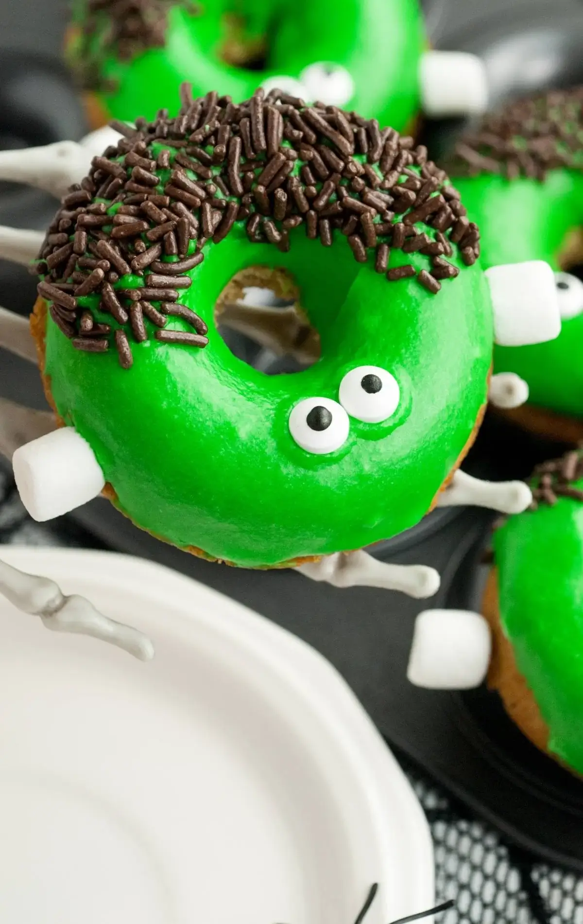 Frankenstein Apple Cider Halloween Donuts