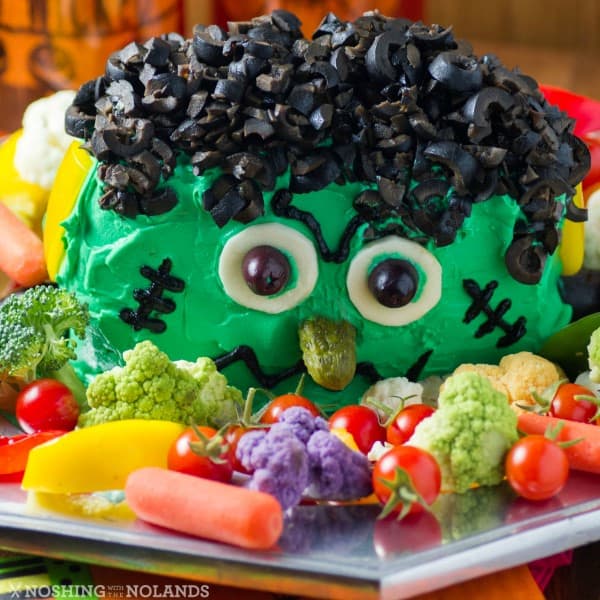 Frankenstein Cheese Ball Head