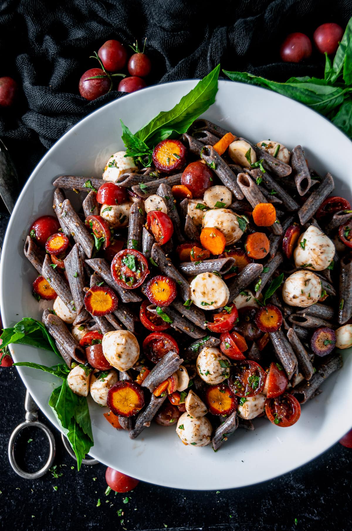 Halloween Caprese Pasta Salad
