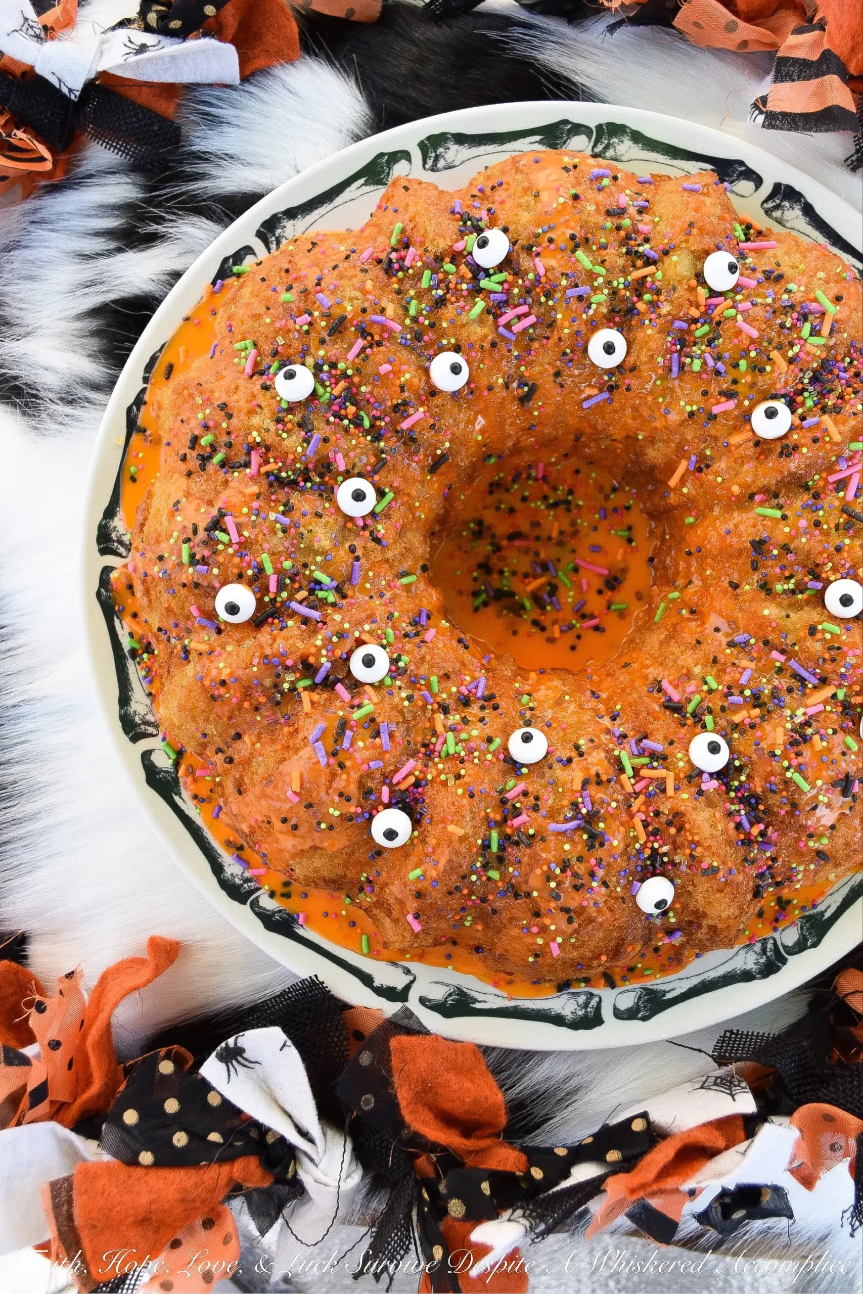 Halloween-Inspired Orange Ricotta Bundt Cake