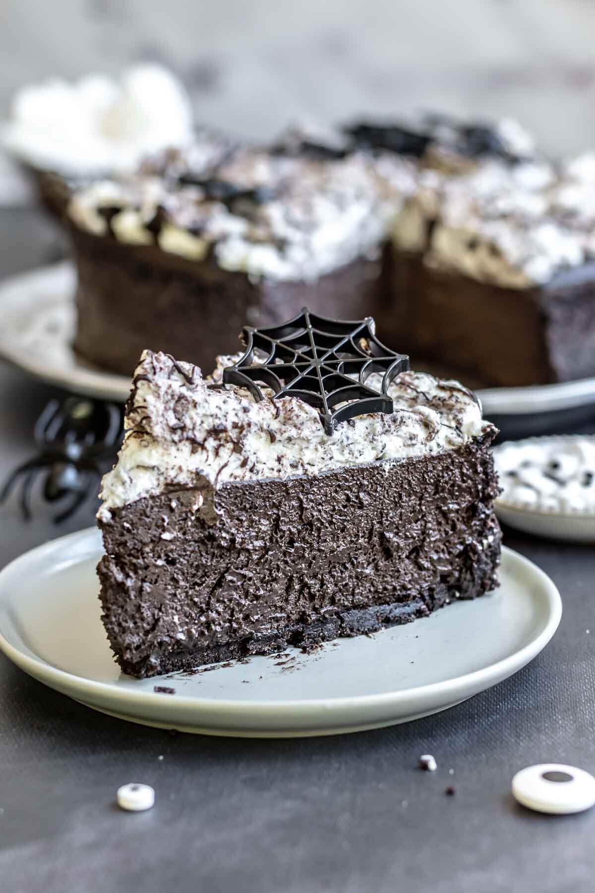 Halloween Spider Web Cheesecake