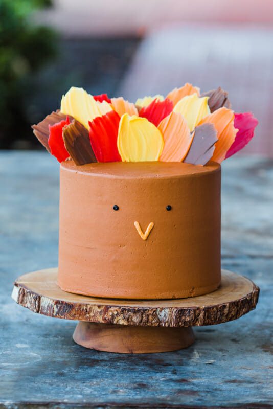 How To Make a Turkey Brushstroke Cake